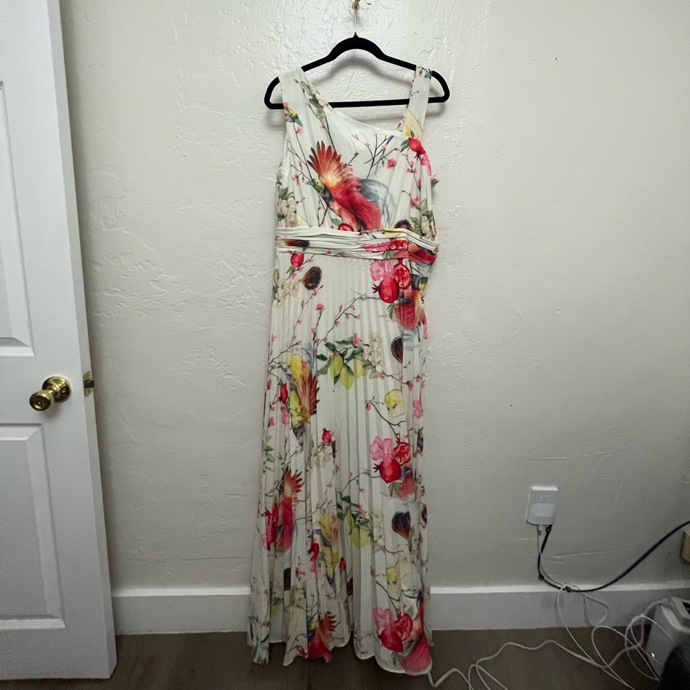 Floral cream dress